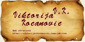 Viktorija Kocanović vizit kartica